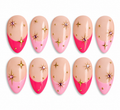 Pink Starburst French Press-On Nails