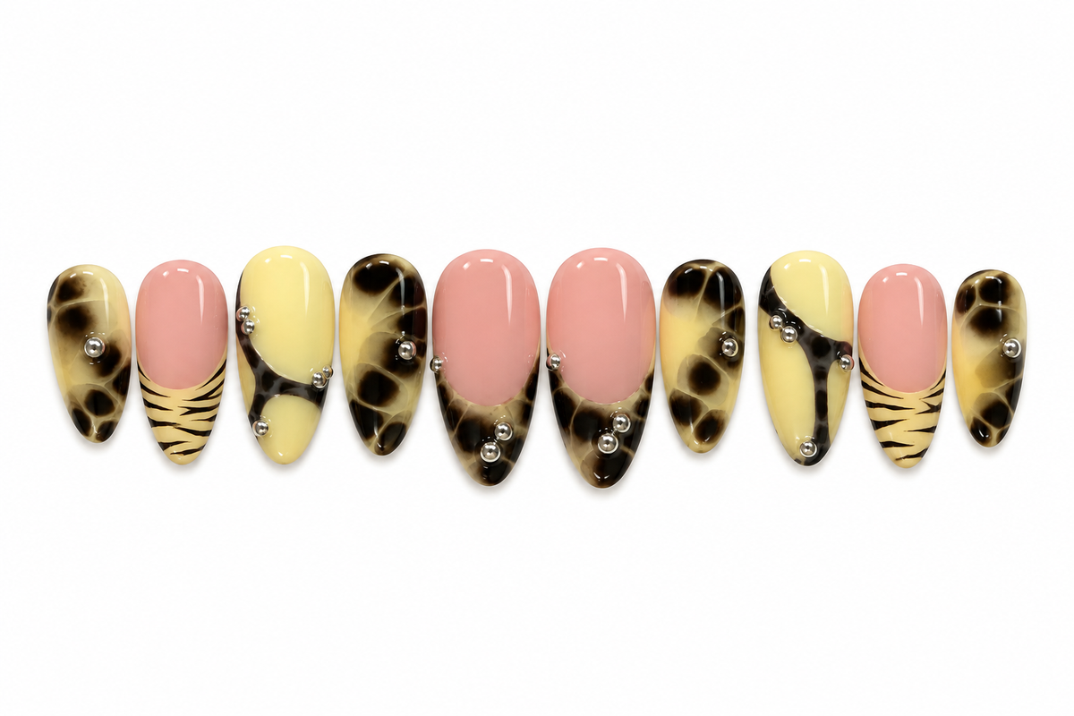 Electric Lemon Press-On Nails