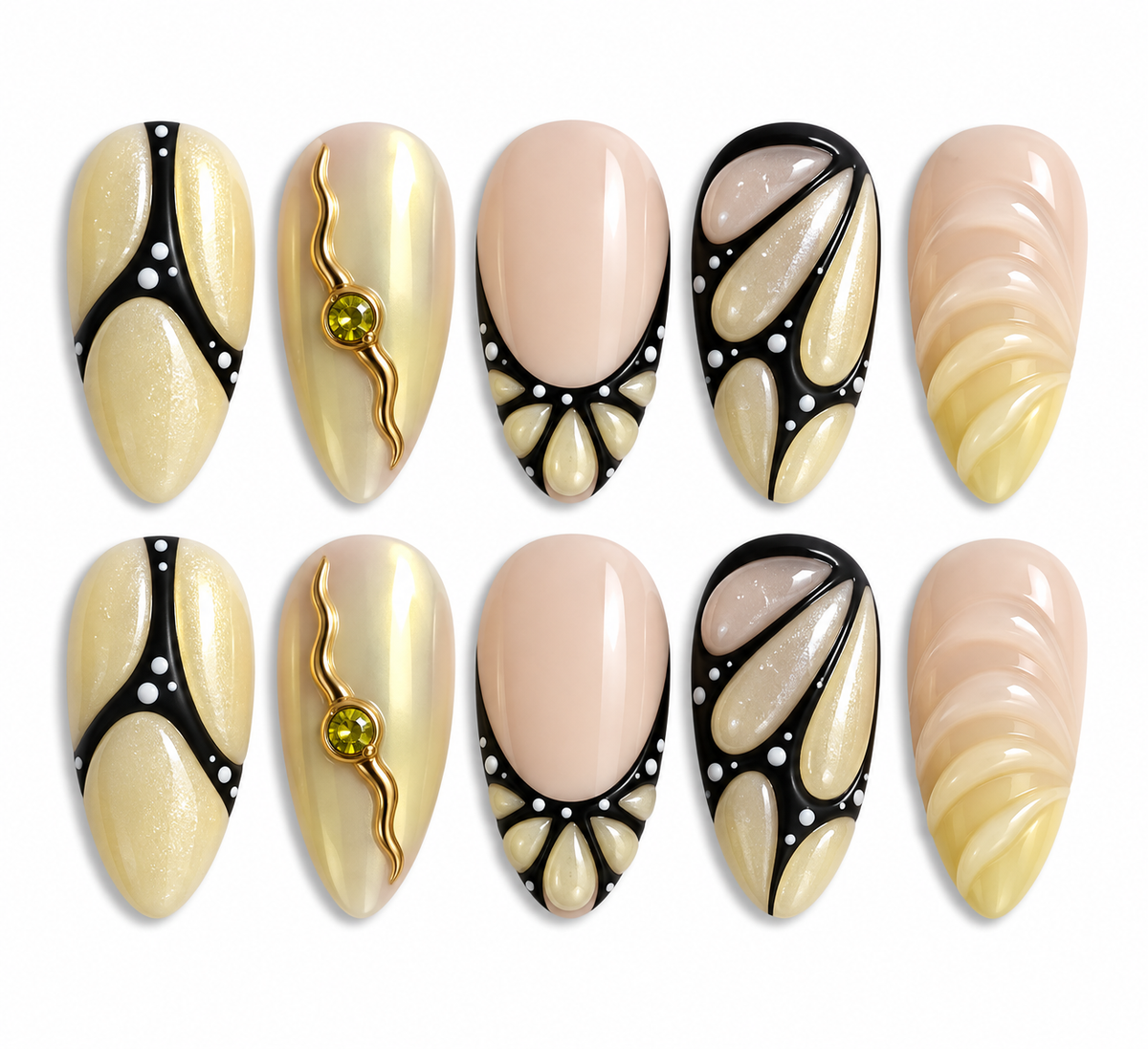 3D Butterfly Wing Press-On Nails