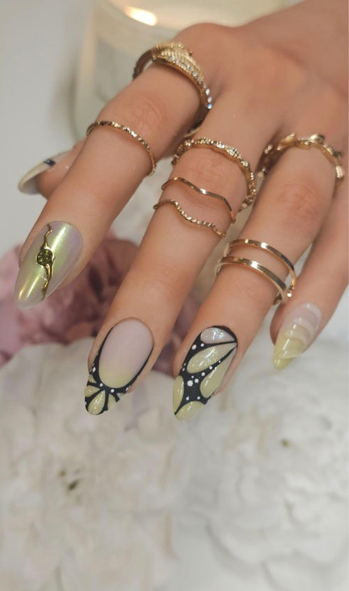 3D Butterfly Wing Press-On Nails