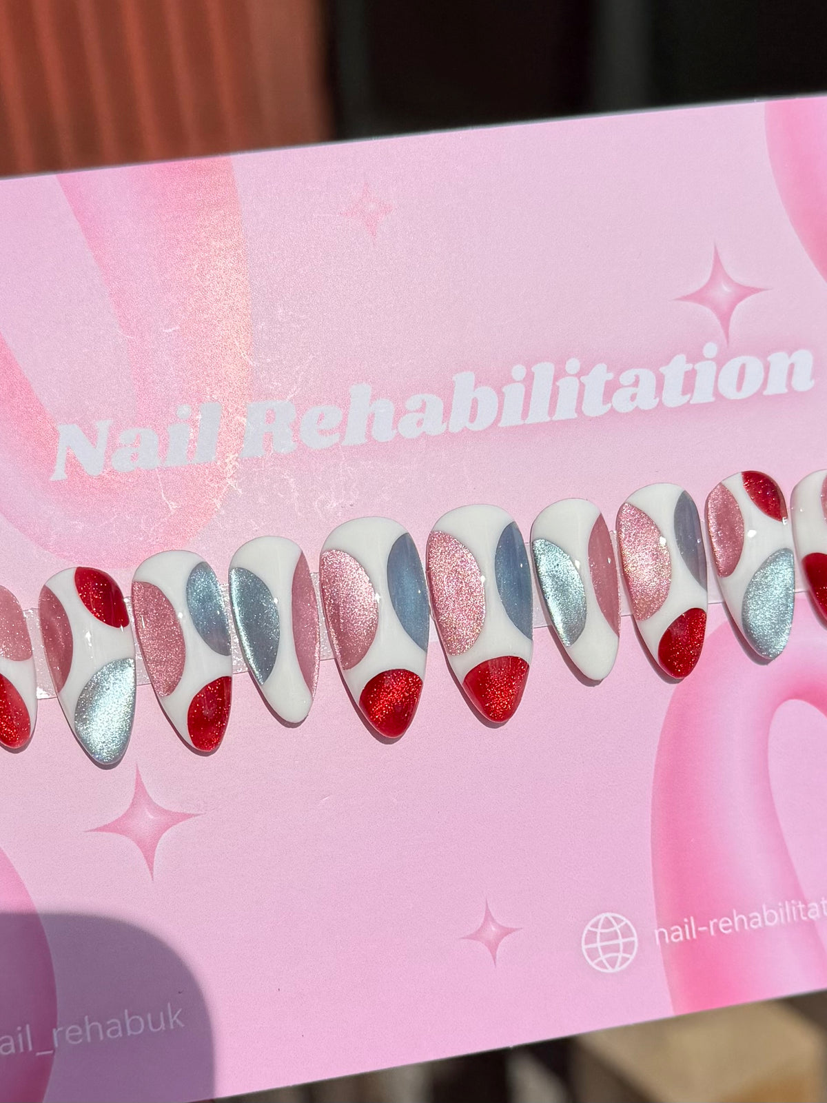 Retro Cat Eye Abstract Press-On Nails