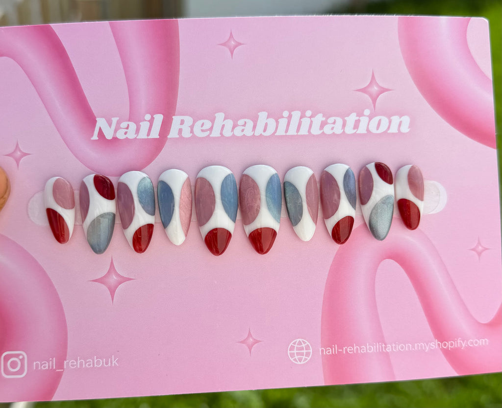 Retro Cat Eye Abstract Press-On Nails