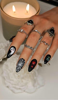 Black Spooky 3D Press-On Nails